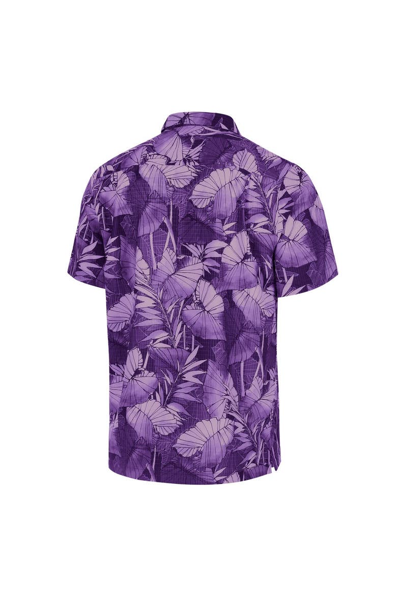 Men's Tommy Bahama Purple Minnesota Vikings Big & Tall Coast Nuevo Fronds IslandZone Button-Up Shirt, Alternate, color, Purple
