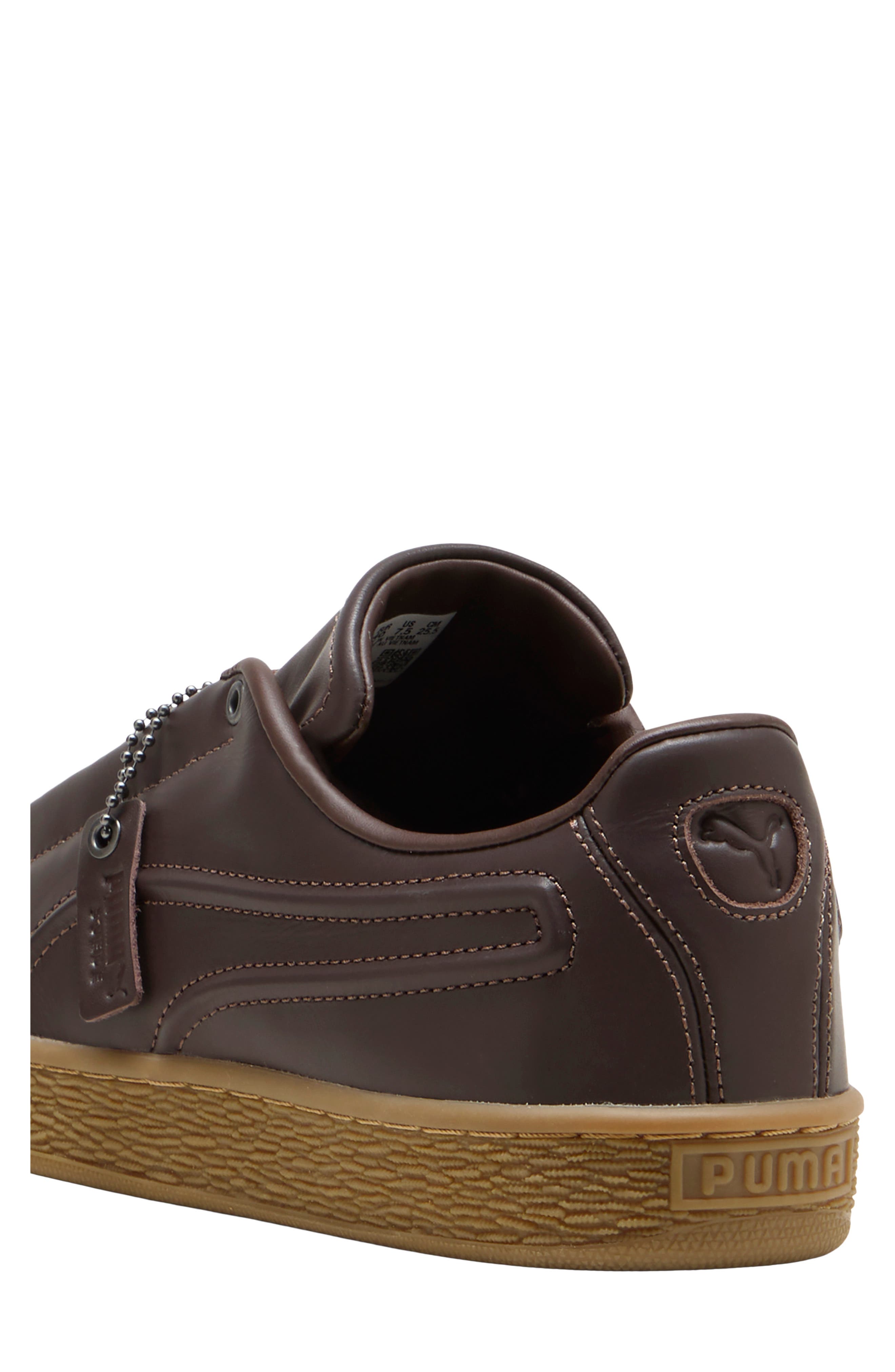 Suede Modern Leather Sneaker, Alternate, color, CHOCOLATE FONDUE/ GUM