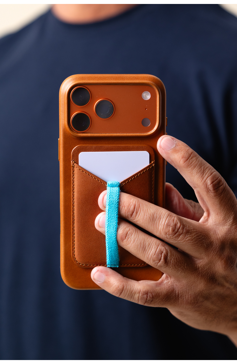 Bluebonnet The Minimalist MagSafe Card Wallet, Alternate, color, Saddle Tan