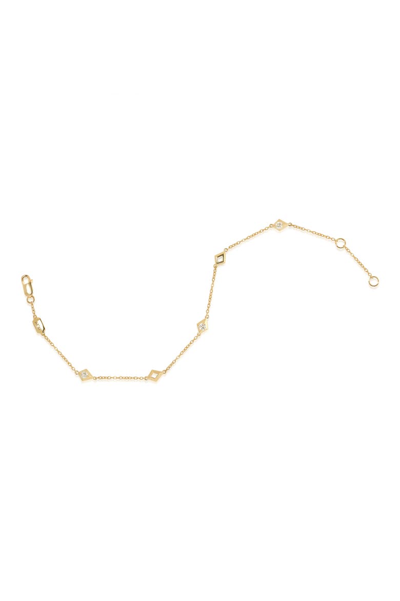 Elegance Diamond Geometric Station Bracelet, Alternate, color, 14K YELLOW GOLD