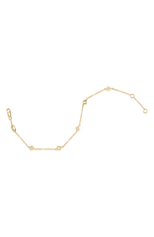 Valani Atelier Elegance Diamond Geometric Station Bracelet In 14k Yellow Gold