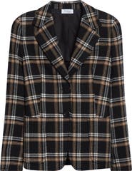 Akris punto Plaid Wool Blend Jacket