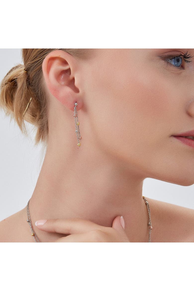 Dorica Sterling Silver Multi Bead Drop Earring, Alternate, color, Silver