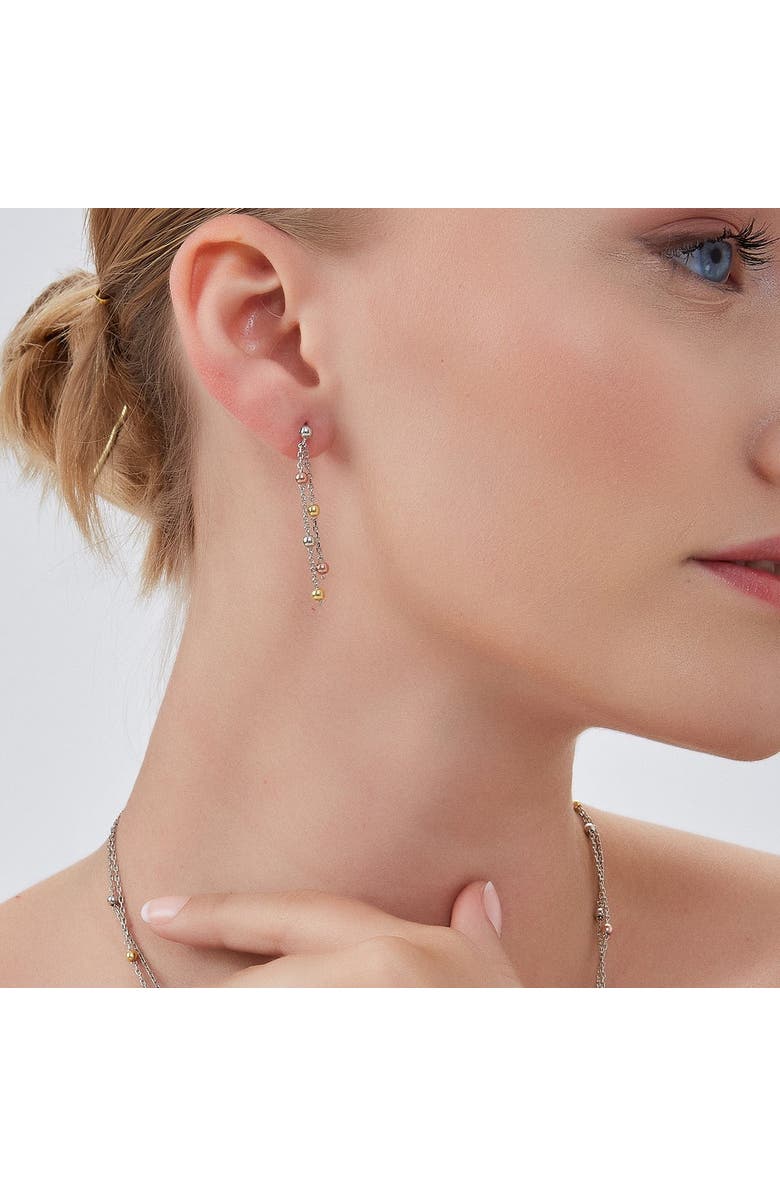 Spero London Dorica Sterling Silver Multi Bead Drop Earring, Alternate, color, Silver