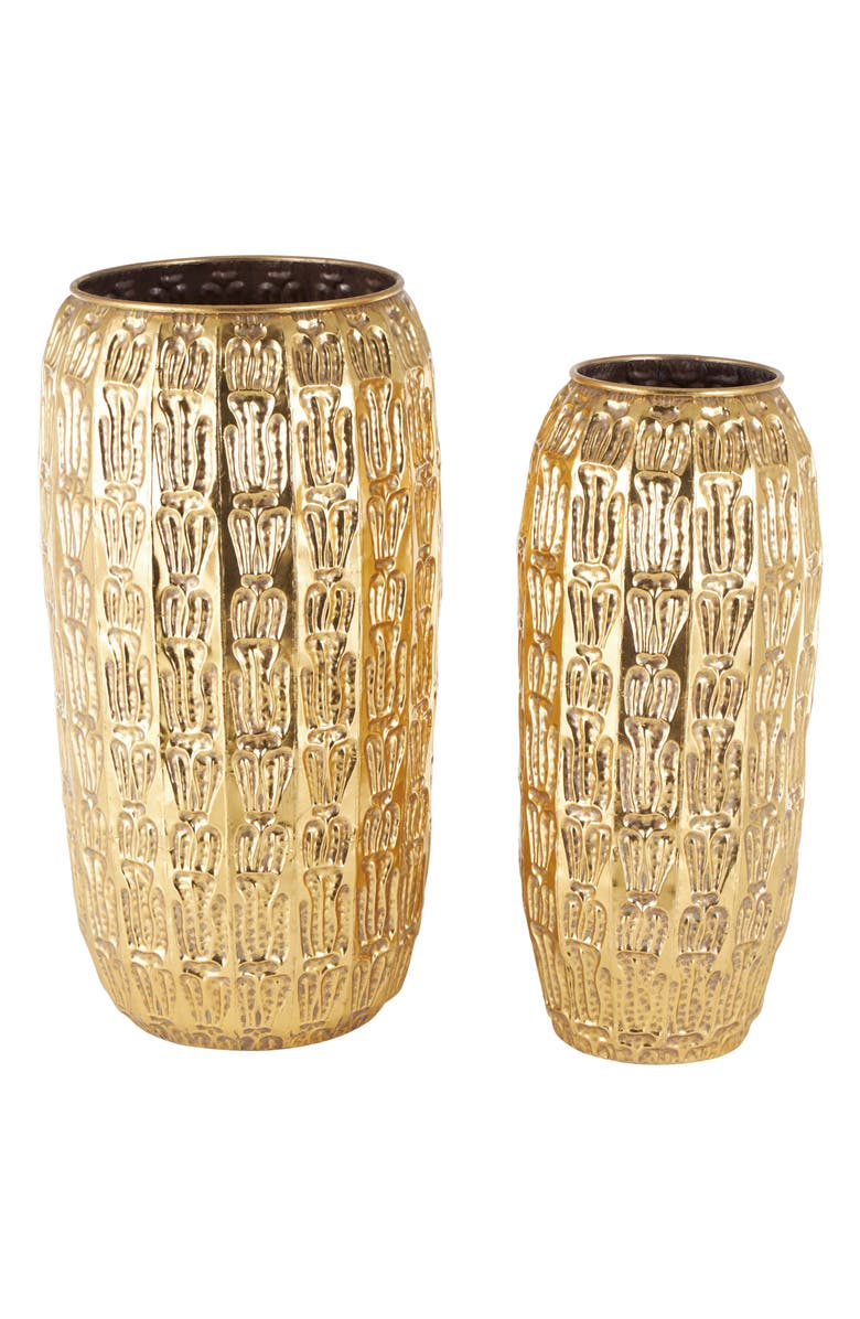VIVIAN LUNE HOME Gold Metal Vase Set, Alternate, color,