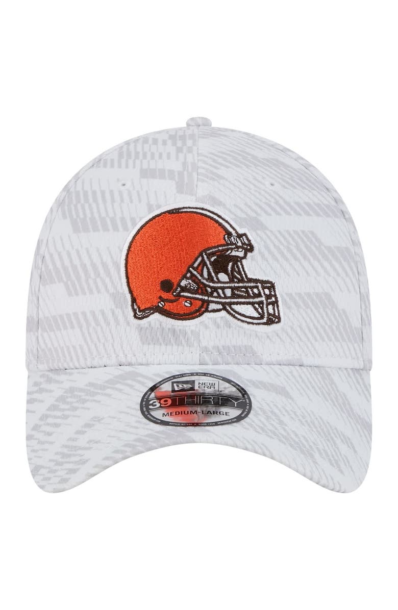 New Era Men's New Era White Cleveland Browns Gameday Graded 39THIRTY Flex Hat, Alternate, color,
