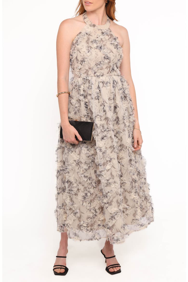 Delora Floral Print Halter Maxi Dress, Main, color, FLORAL
