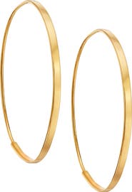 LANA 14K Gold Small Flat Magic Hoops