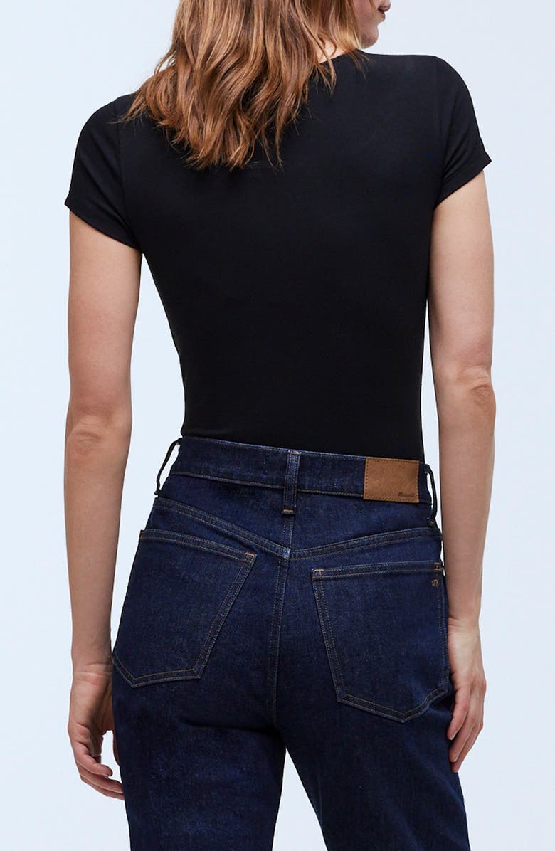 Madewell Crewneck Thong Bodysuit, Alternate, color,