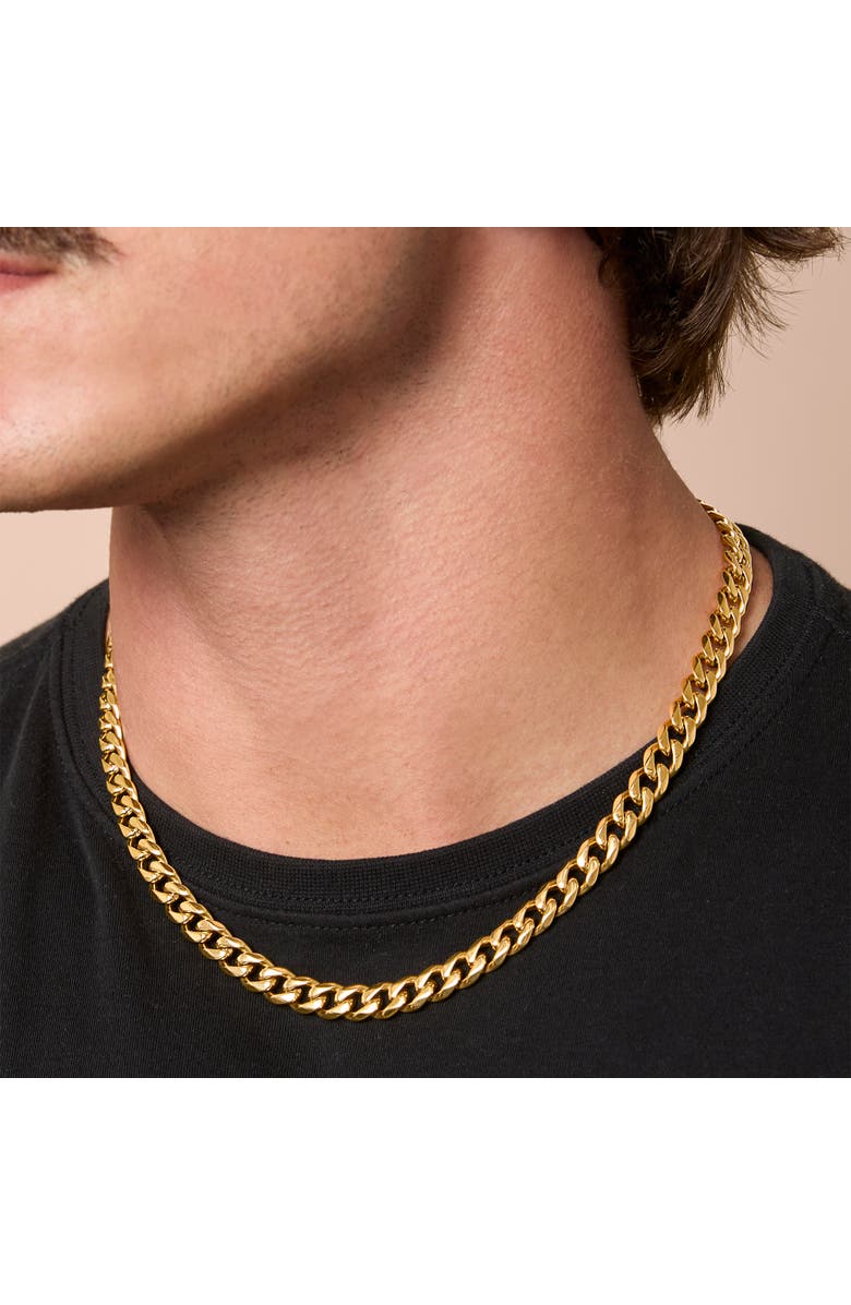 Lucky Brand Gold-Tone Curb Chain Necklace, Alternate, color, Gold