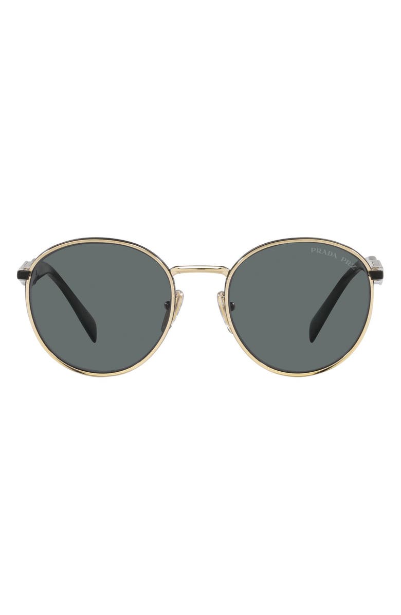 Prada 54MM POLARIZED Round Sunglasses
Color: BLACK PR B54S Prada Sunglasses 1AB5Z1 Black - eye-oo.com main image 3