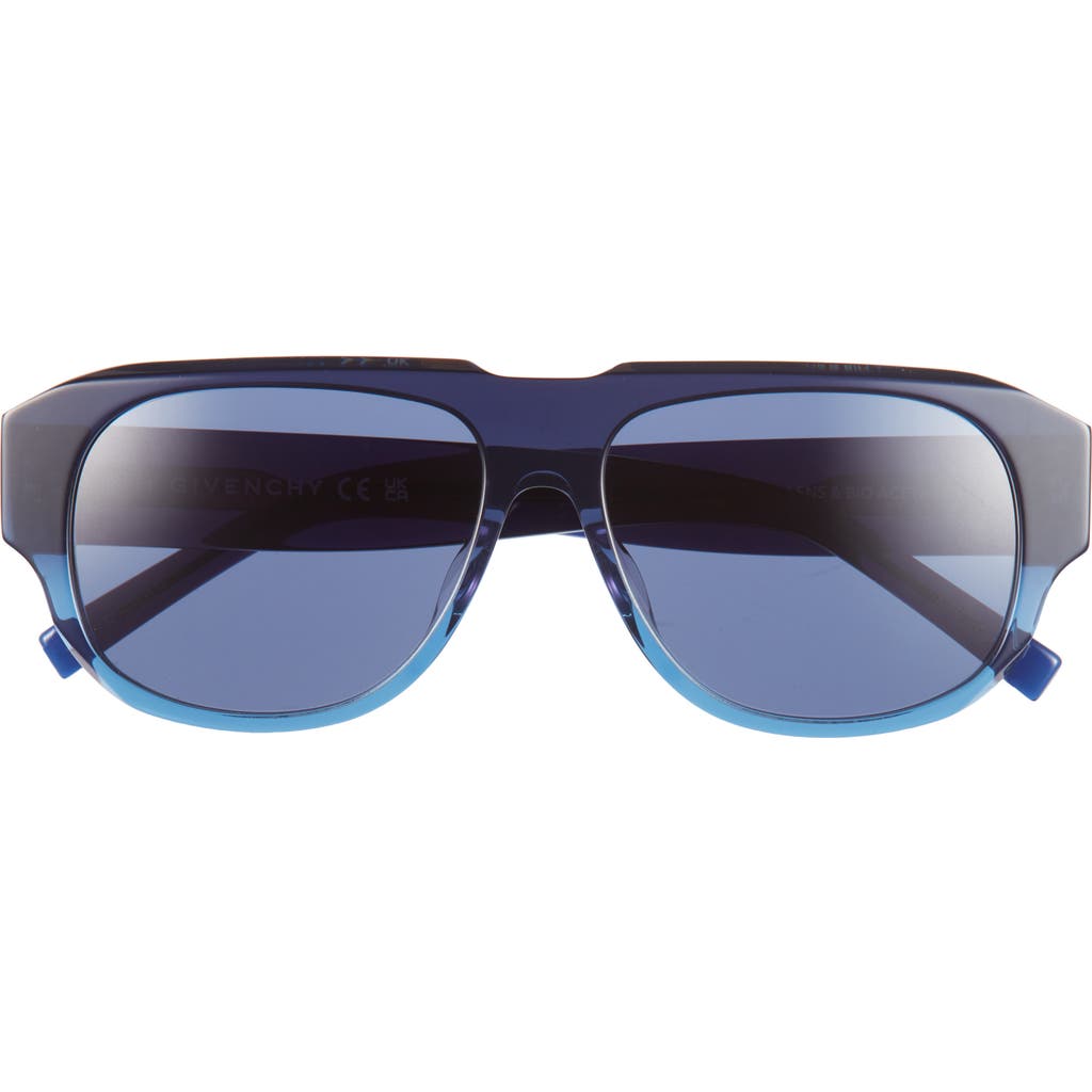 Givenchy Gv Day 54mm Geometric Sunglasses In Blue