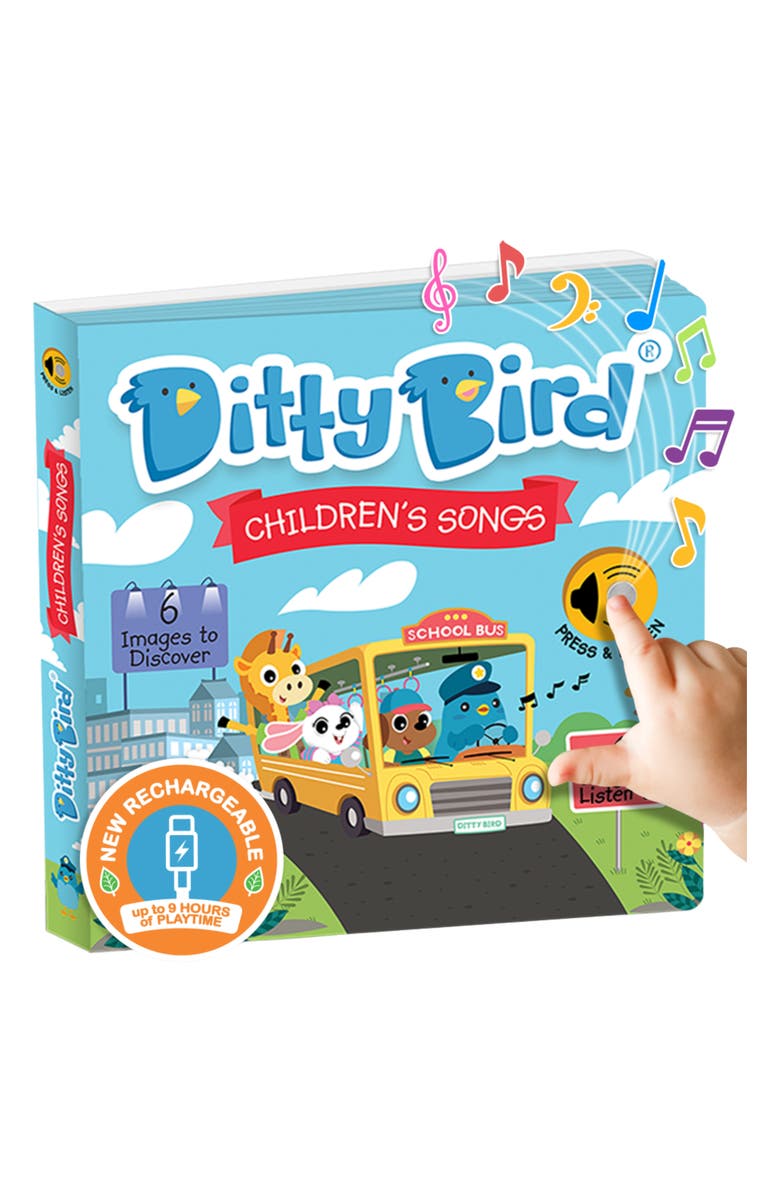 Ditty Bird Kids' Childrens Songs Interactive Musical Sound Book, Main, color, Blue
