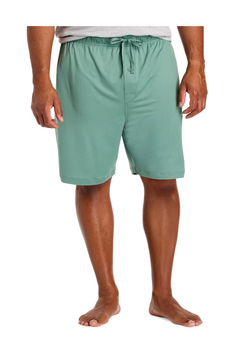 Harbor Bay by DXL Big & Tall Solid Sleep Shorts, Main, color, Wintergreen