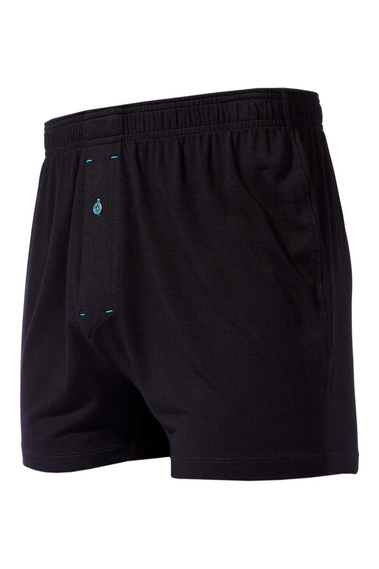 Butter Blend Boxers, Main, color, BLACK