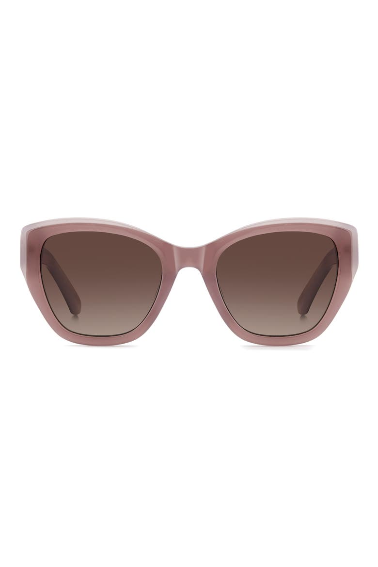 yolanda 51mm gradient cat eye sunglasses, Main, color, BROWN/ BROWN SF