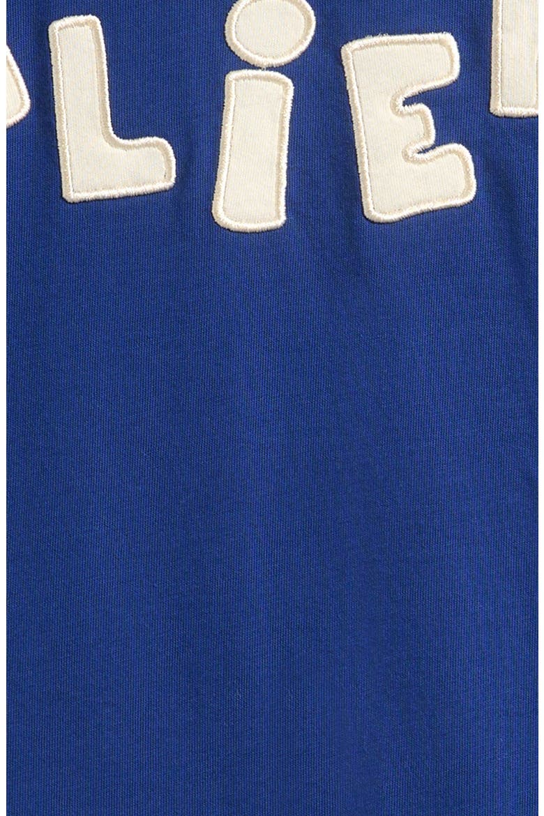 Kids' Alien Appliqué Organic Cotton T-Shirt, Alternate, color, BLUE