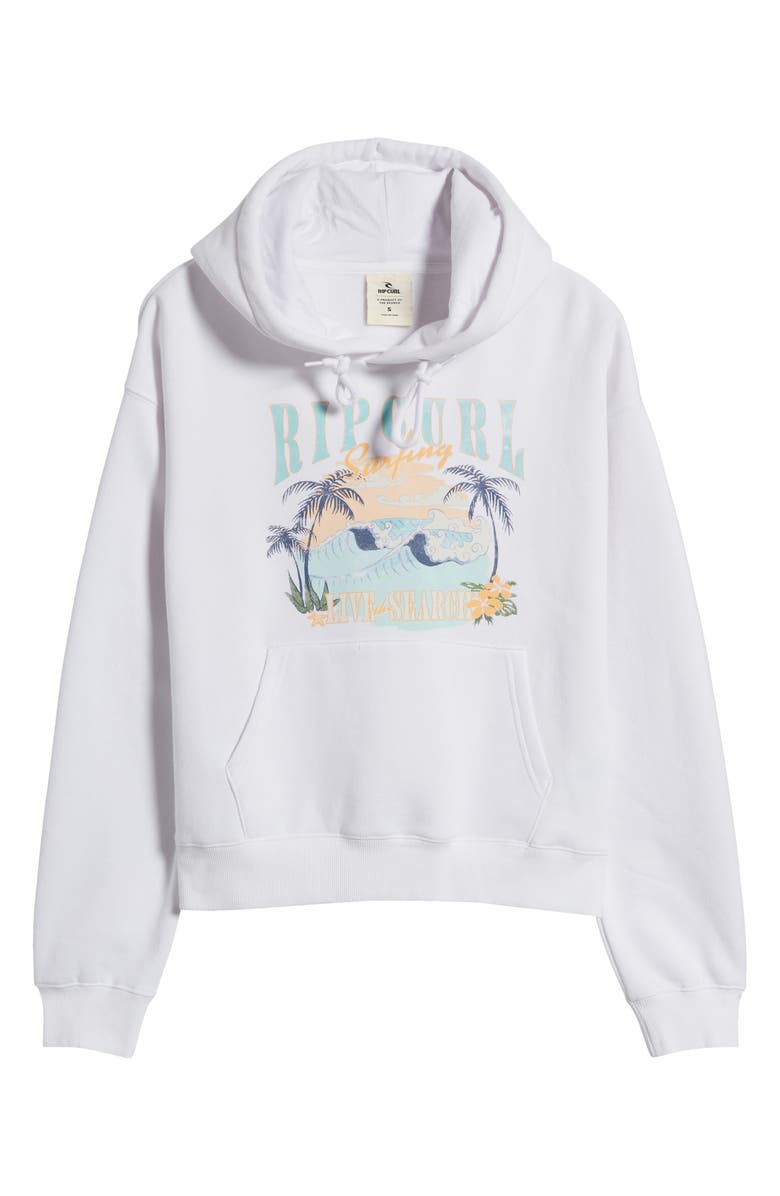 Rip Curl Paradise Palms Fleece Graphic Hoodie, Alternate, color, White