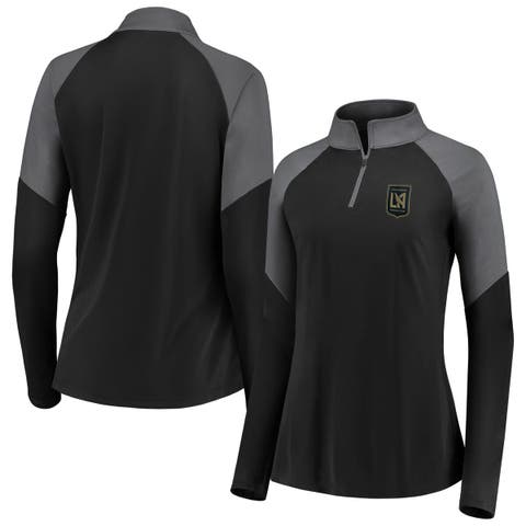 Women's Fanatics Black LAFC Interlock Quarter-Zip Pullover