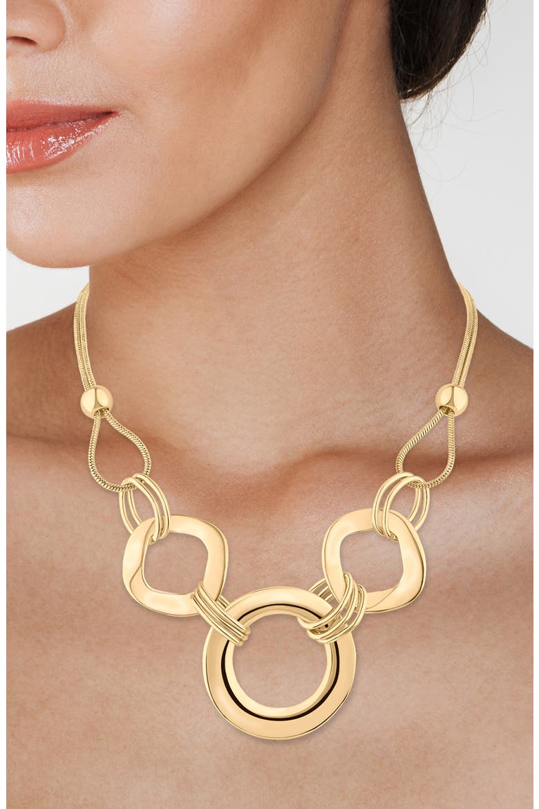 Modern Statement Rings Necklace (Nordstrom Exclusive), Alternate, color, GOLD