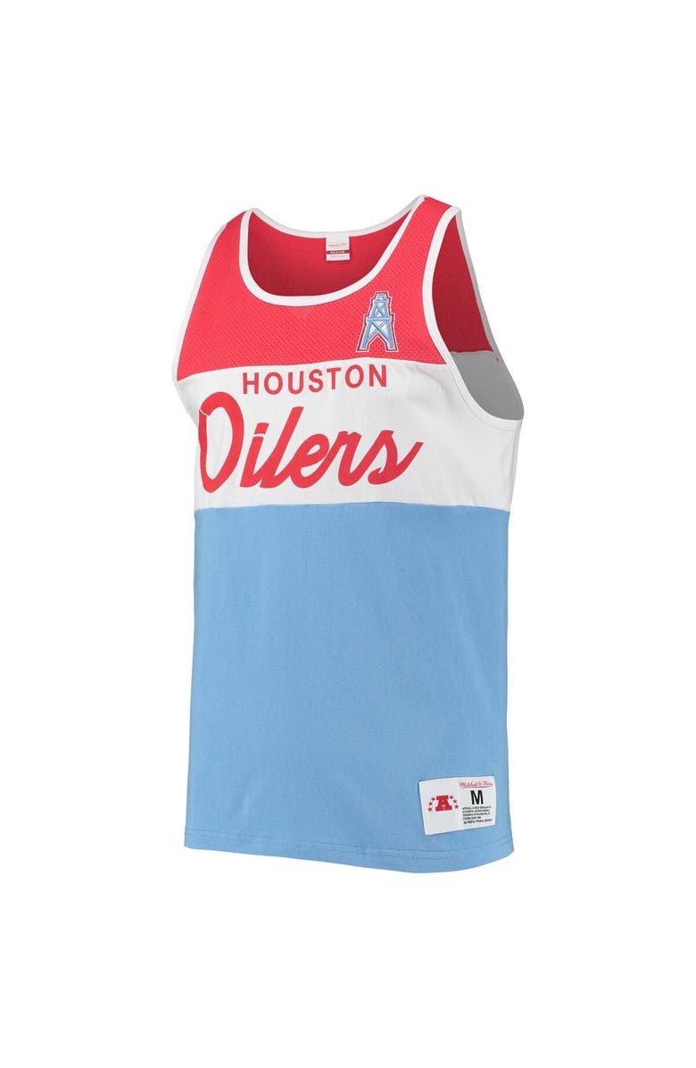 Mitchell & Ness Men's Mitchell & Ness Light Blue Houston Oilers Gridiron Classics Team Tank Top, Alternate, color, 