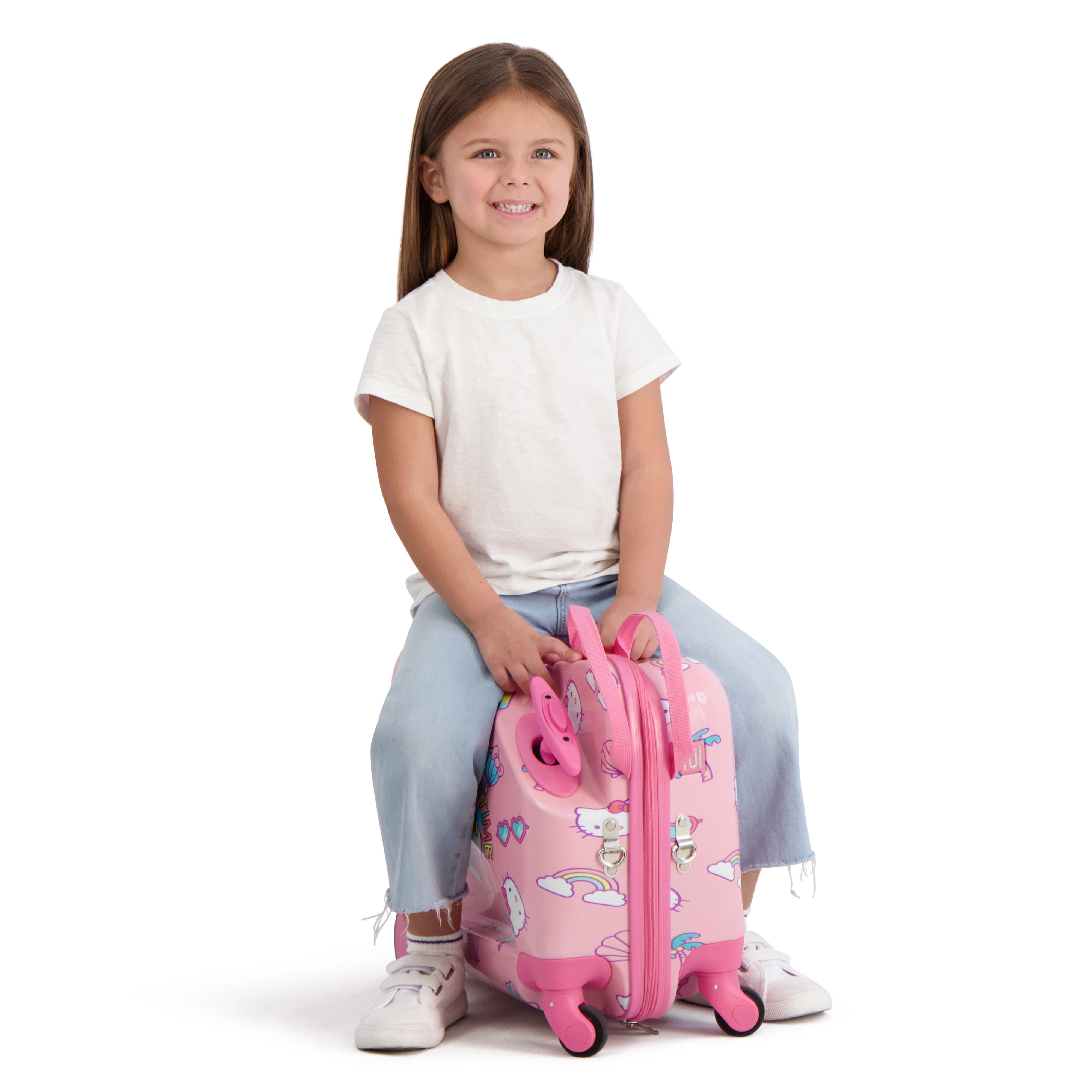 Ful Hello Kitty Ride-on Luggage Summer Time Kids 14.5" luggage, Alternate, color, Pink