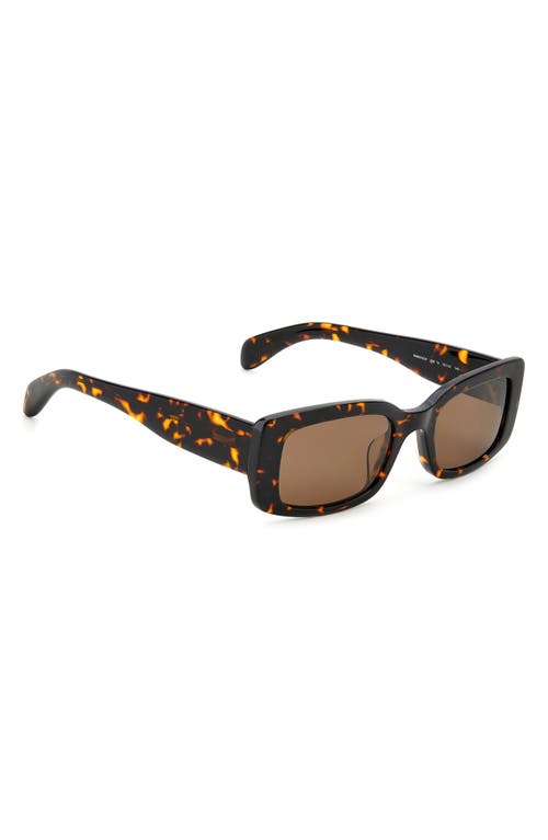 Rag & Bone 52mm Rectangular Sunglasses In Brown