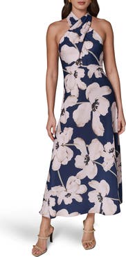 Donna Karan New York Floral Crepe Maxi Dress