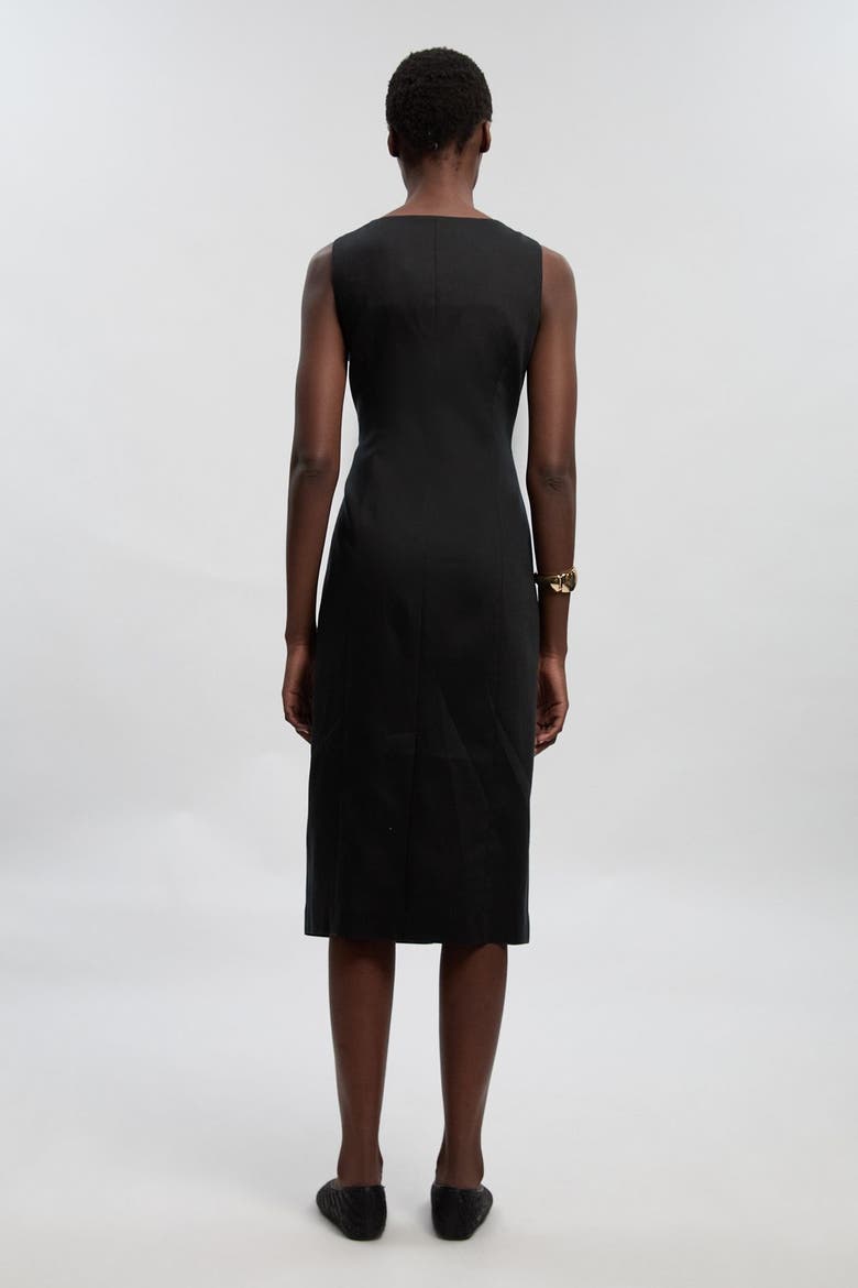 nordstrom black linen dress Nordstrom Linen Blend Wrap Dress In Black - 44% Off