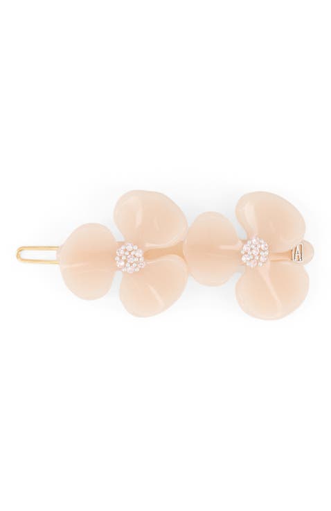 Camelia acetate side barette