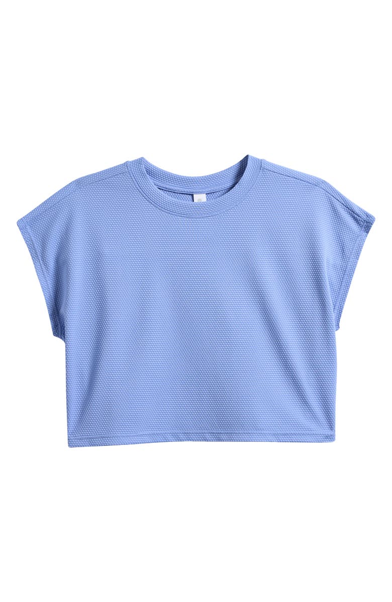 Zella Girl Kids' Serene Crop T-Shirt, Main, color, Blue Hydrangea