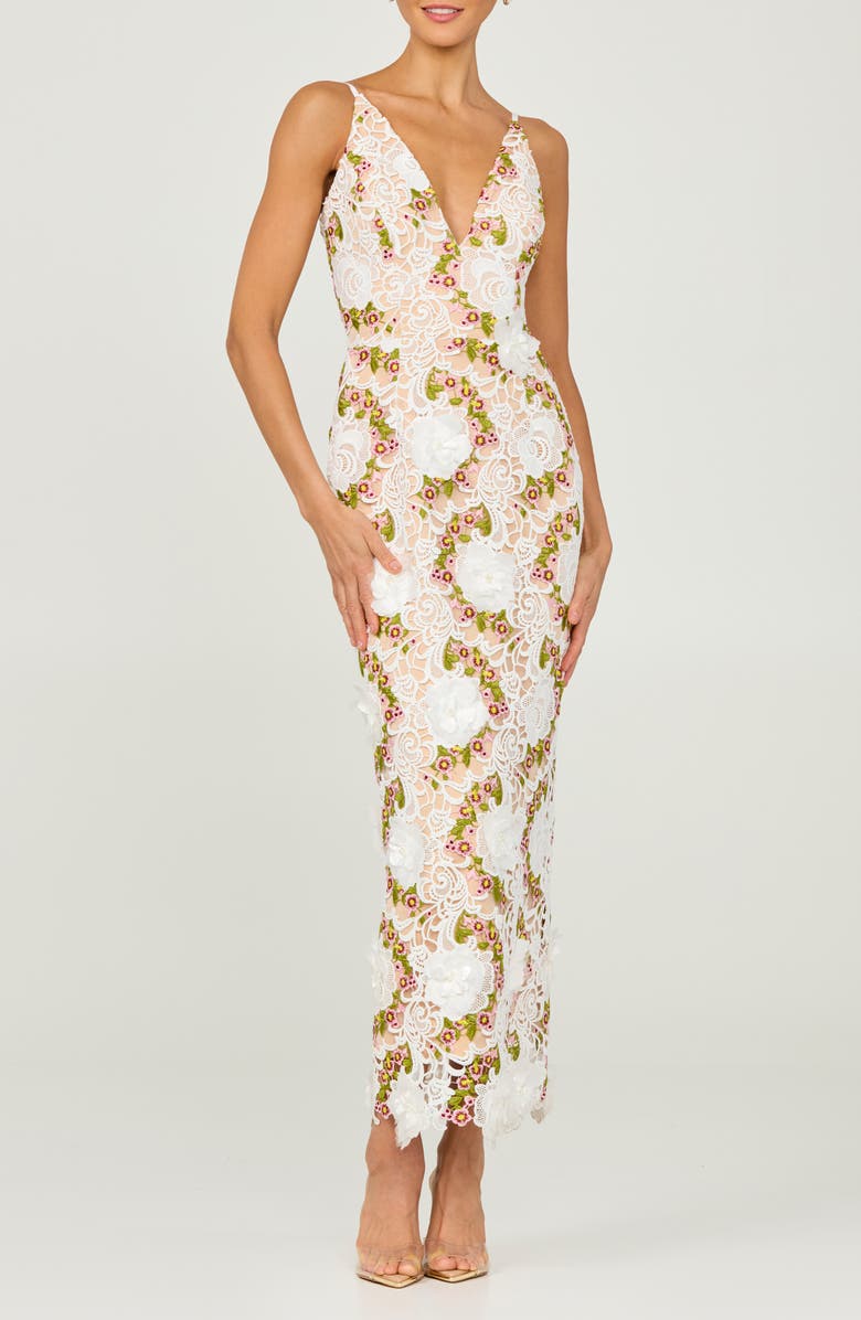 HELSI Norah Embroidered Lace Overlay Cocktail Dress, Main, color, 