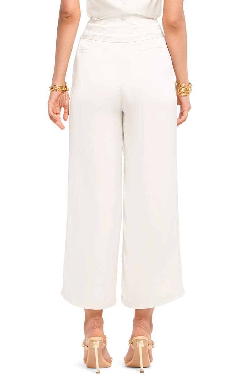 Ramy Brook Joss Crop Satin Pants, Alternate, color, Ivory
