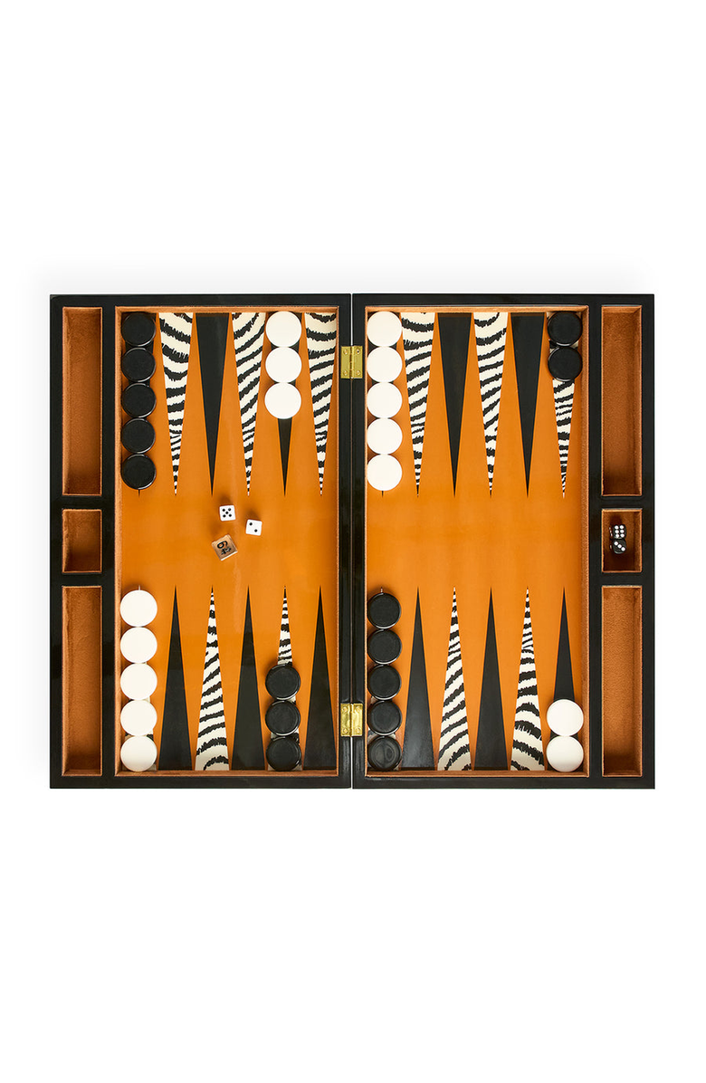Jonathan Adler Zebra Backgammon Set, Main, color, 