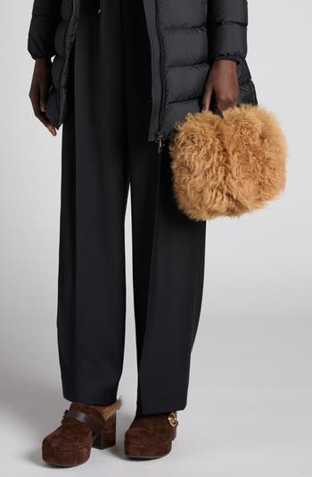 Micro Caradoc Genuine Shearling Crossbody Bag
