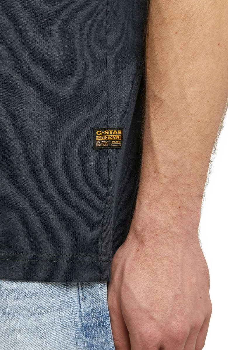 G-STAR Felt Logo Organic Cotton Graphic T-Shirt, Alternate, color, India Ink