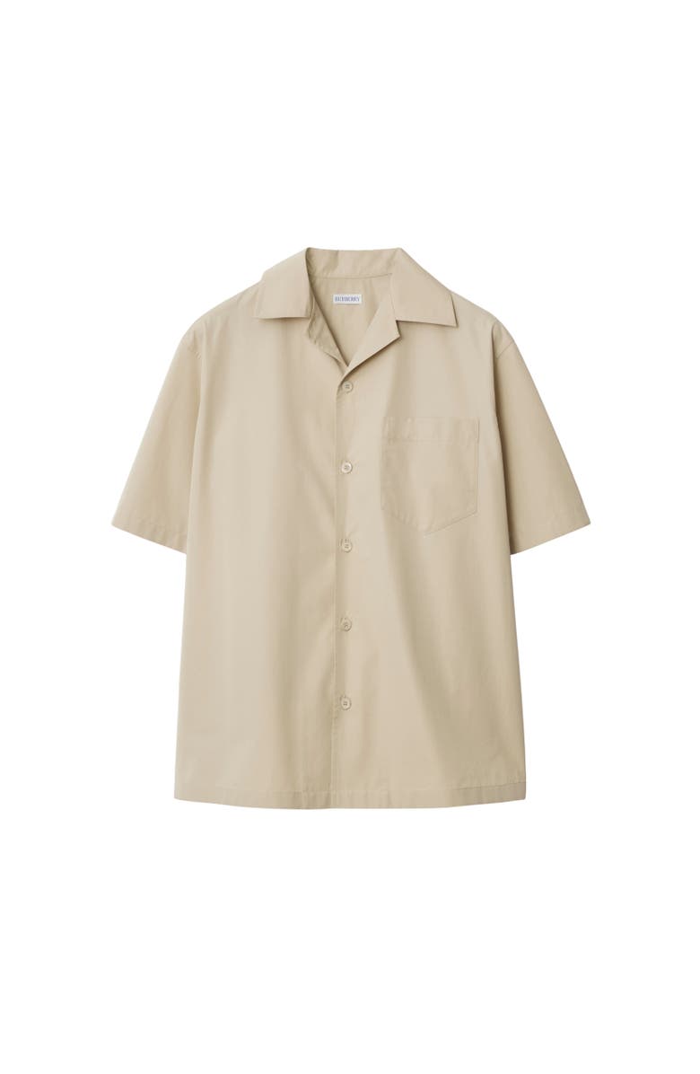 Burberry Relaxed Fit Knot Logo Cotton Poplin Shirt, Alternate, color, Fossil