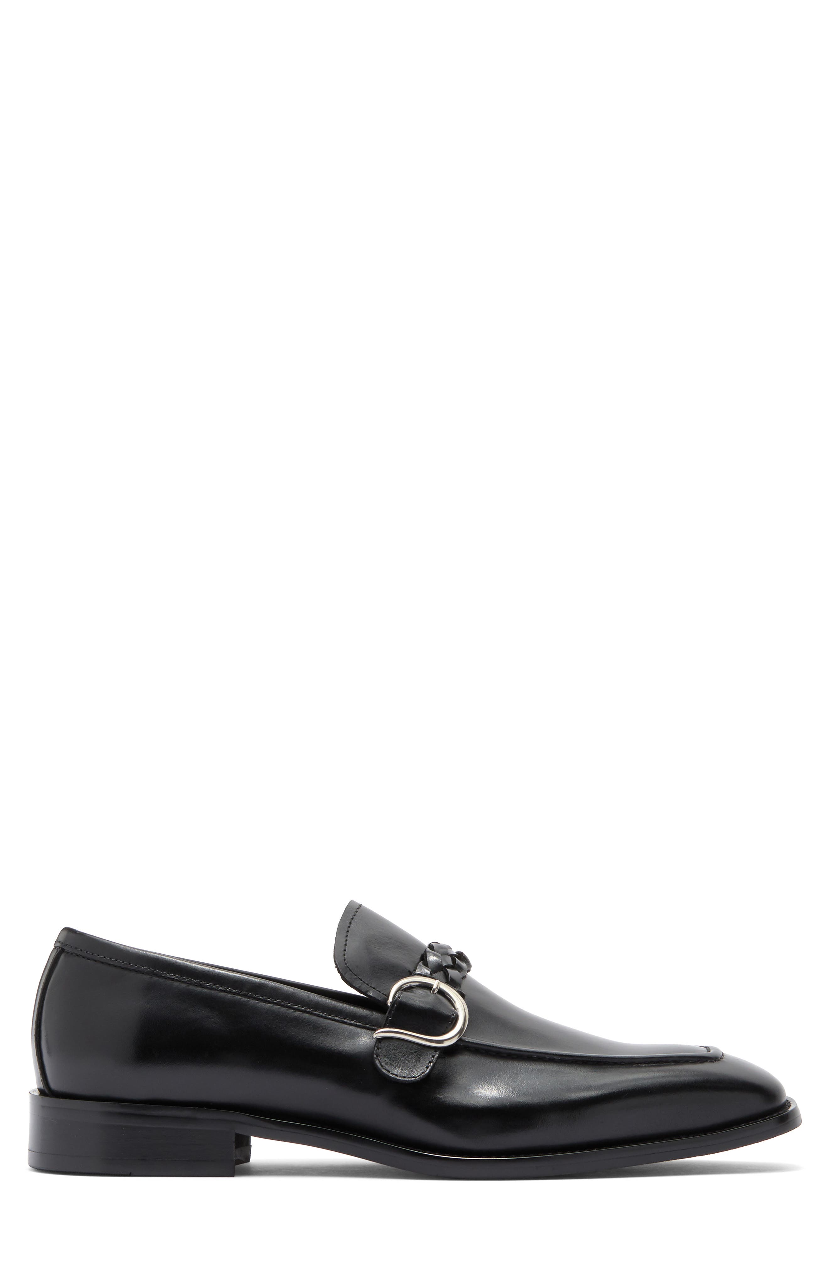 Maison Forte Milos Braided Strap Loafer, Alternate, color, Black