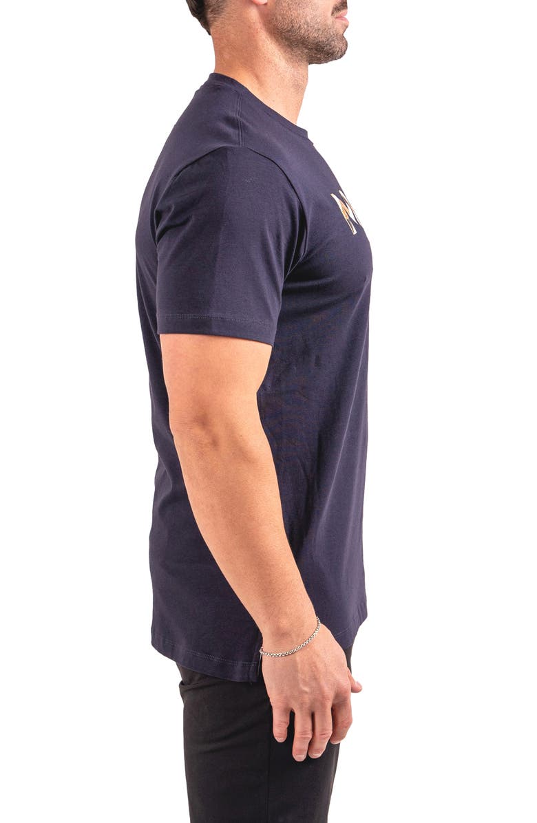 Maceoo Logo Appliqué Graphic T-Shirt, Alternate, color, Blue