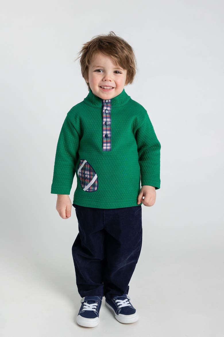 Green Jacquard Knit Pullover With Football, Alternate, color, Green