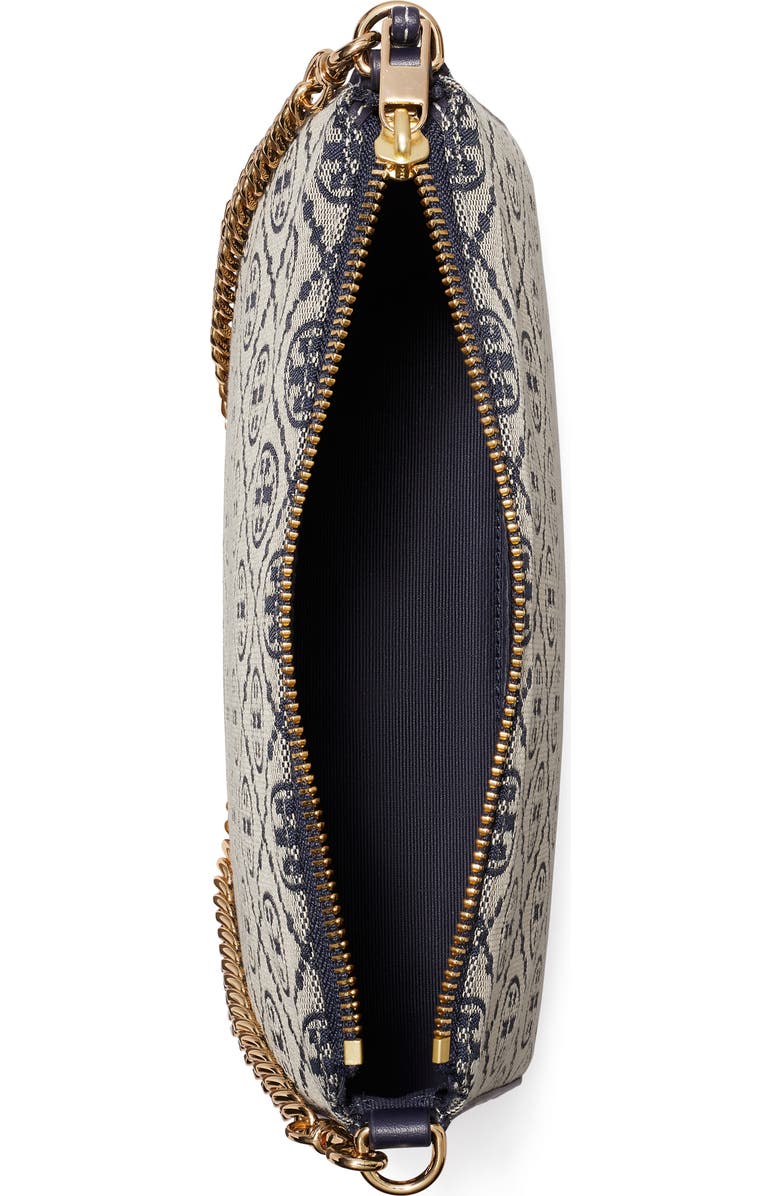 Tory Burch Small Perry T Monogram Jacquard Shoulder Bag, Alternate, color, Tory Navy