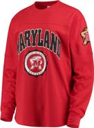 PRESSBOX Women's Red Maryland Terrapins Edith Long Sleeve T-Shirt