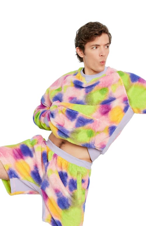 Jambys Floof Crew Crewneck In Neon Blur
