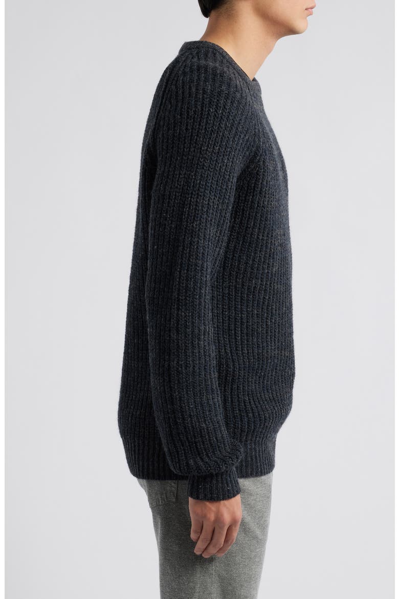 Ribbed Crewneck Sweater, Alternate, color, 01-CHARCOAL MEL