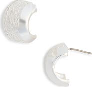 Karine Sultan Chain Textured Mini Hoop Earrings