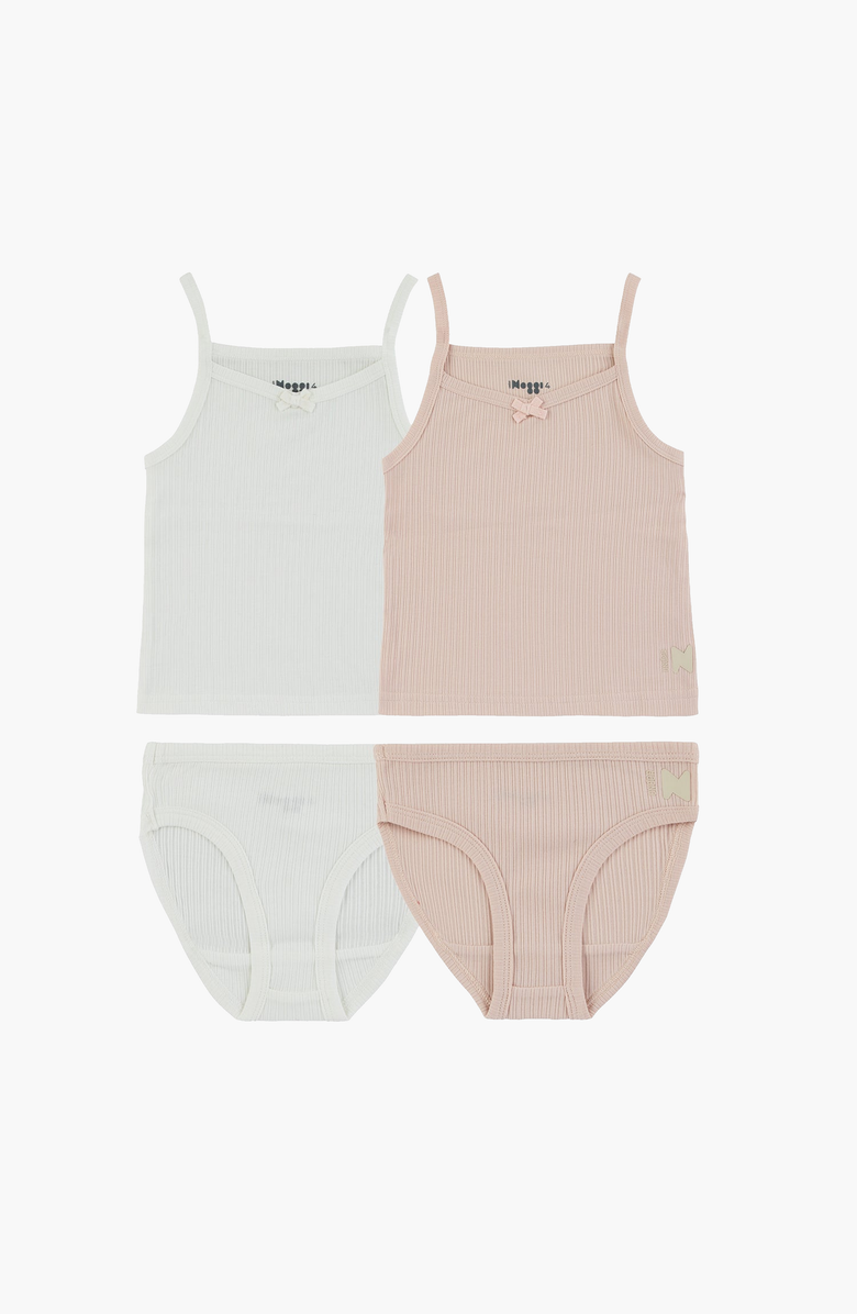 NoggiWear Ribbed Loungewear Set, Main, color, Mauve / White