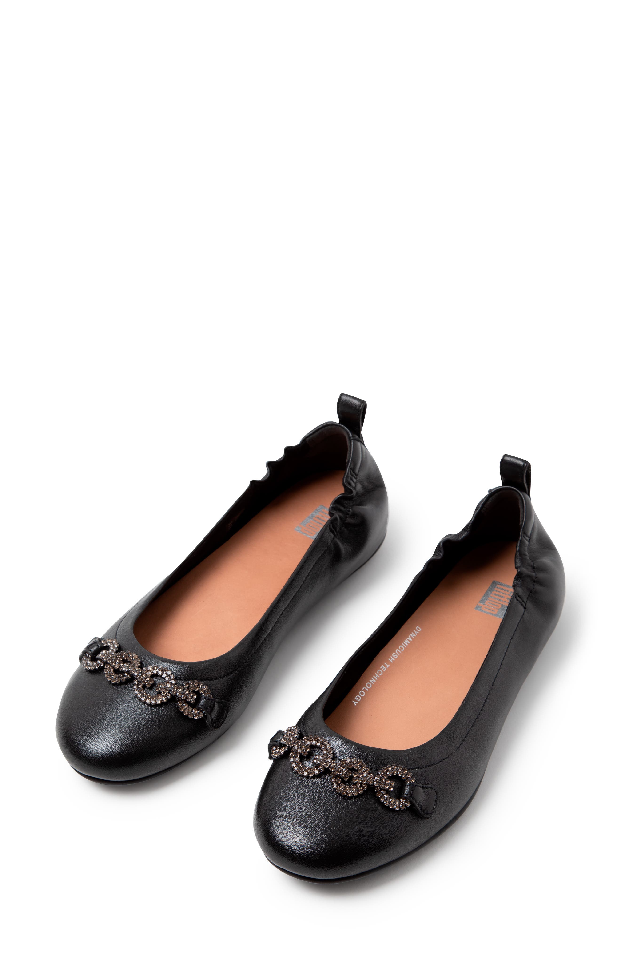 FitFlop Allegro Sparkle Ballet Flat, Alternate, color, All Black