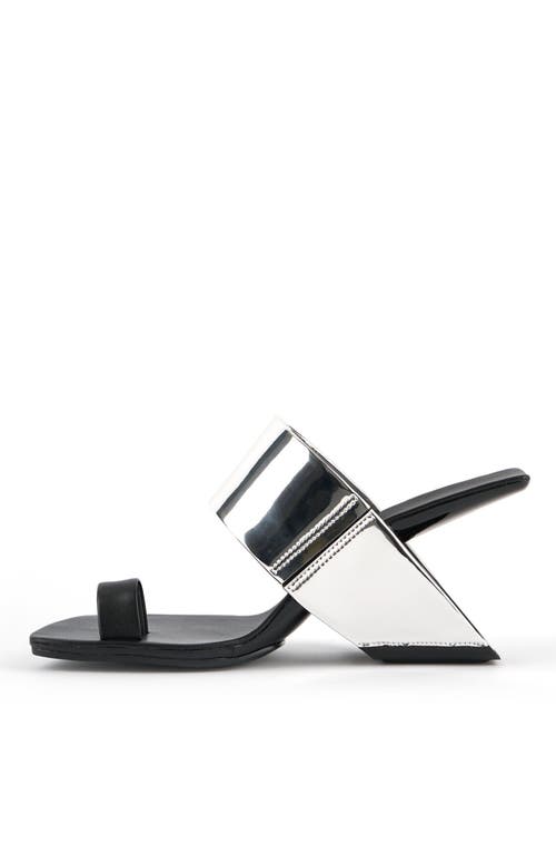 United Nude Loop Toe Hi Sandals In Silver