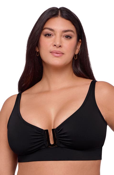 Supportive and Sculpting U-Wire Adjustable Midkini Swimsuit Top