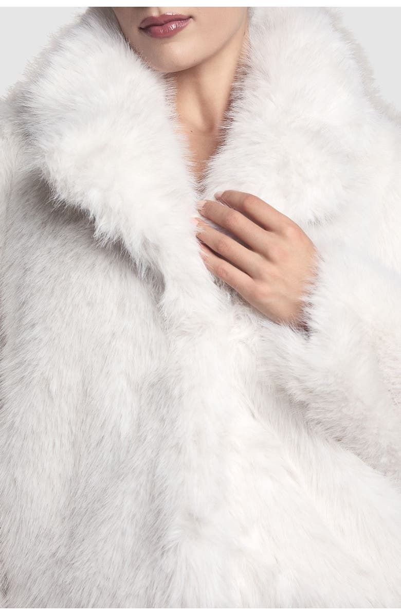 Coast Occasion Short Faux Fur Coat, Alternate, color, Ivory